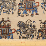 Made in India Cotton Kalamkari Printed Fabric - Elephant - nomura tailor