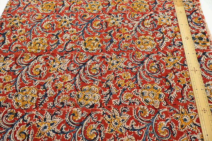 Made in India Cotton Kalamkari Printed Fabric - Calico - nomura tailor