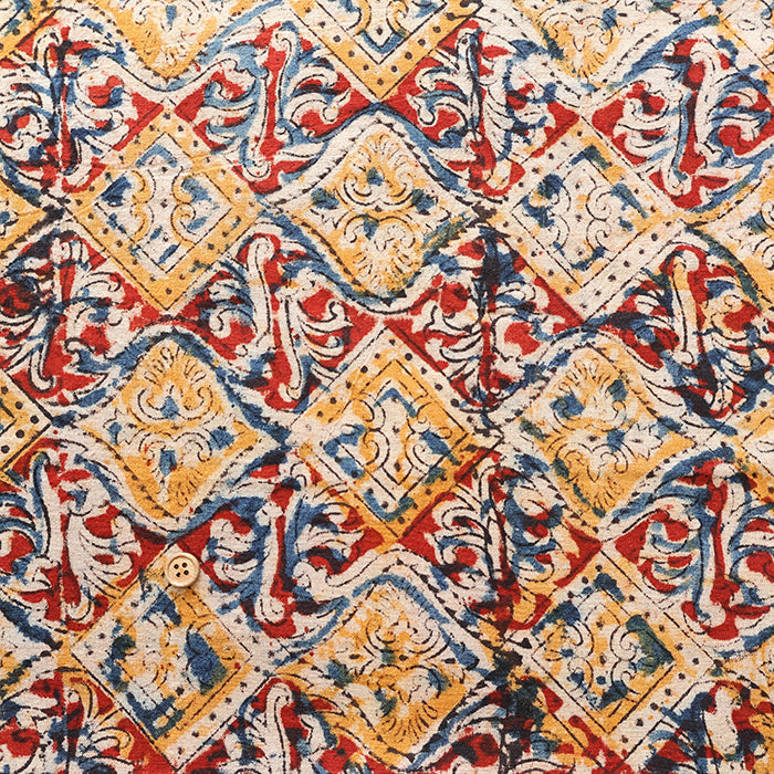 Made in India Cotton Kalamkari Printed Fabric -  Calico - nomura tailor