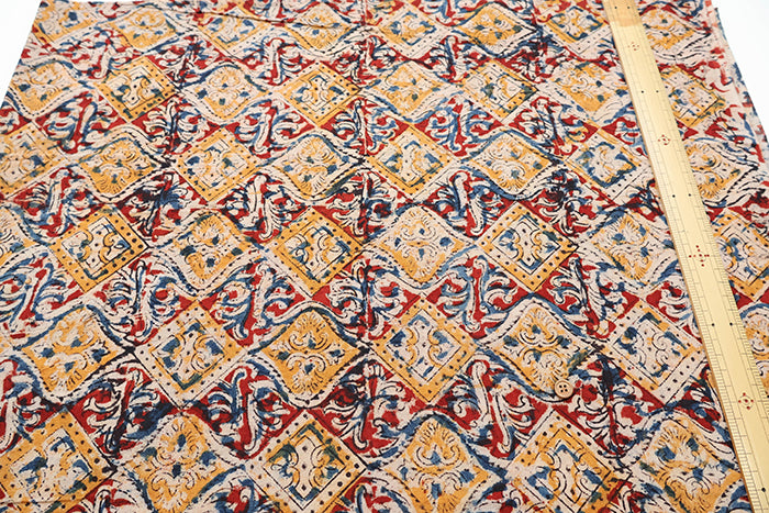 Made in India Cotton Kalamkari Printed Fabric -  Calico - nomura tailor
