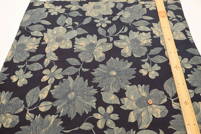 Made in India Cotton Ethnic Blue Print Fabric - nomura tailor