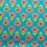 Made in India Cotton Ethnic Blue Print Fabric - nomura tailor