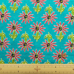 Made in India Cotton Ethnic Blue Print Fabric - nomura tailor