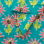 Made in India Cotton Ethnic Blue Print Fabric - nomura tailor