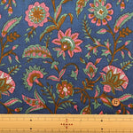 Made in India Cotton Ethnic Blue Print Fabric - nomura tailor