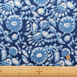 Made in India Cotton EthnicBlue Print Fabric - nomura tailor