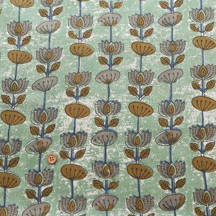 Made in India Cotton Ethnic Multicolor Print Fabric - nomura tailor