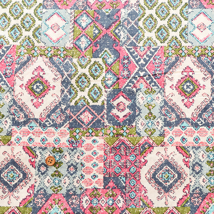 Made in India Cotton Ethnic Multicolor  Print Fabric - nomura tailor