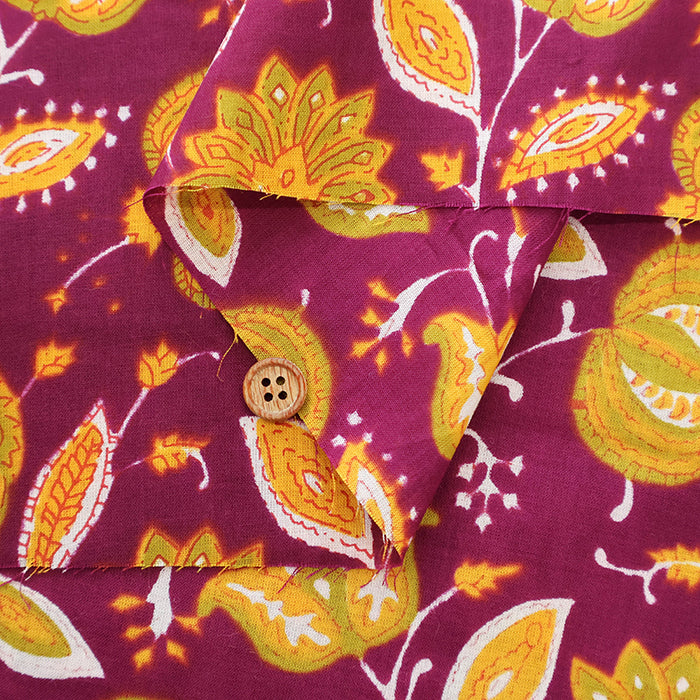 Made in India Cotton Ethnic Multicolor  Print Fabric - nomura tailor