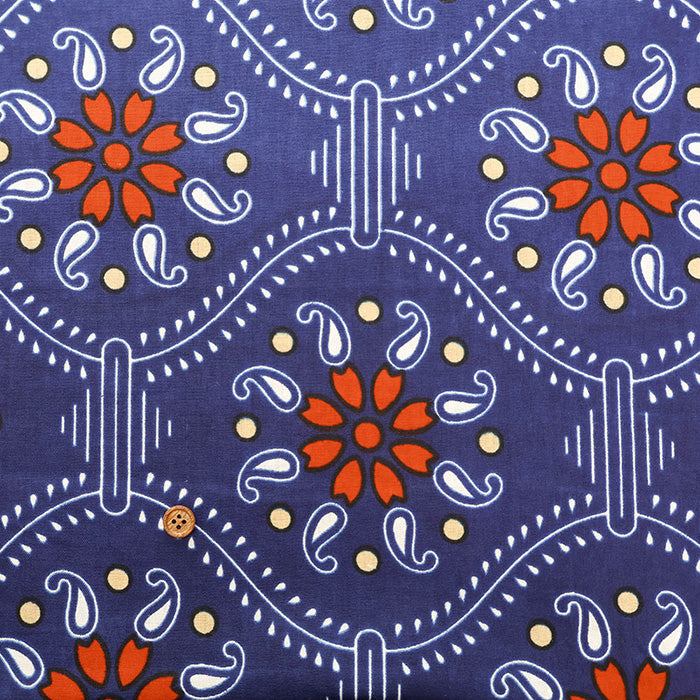 Made in India Cotton African Block Print Fabric - nomura tailor