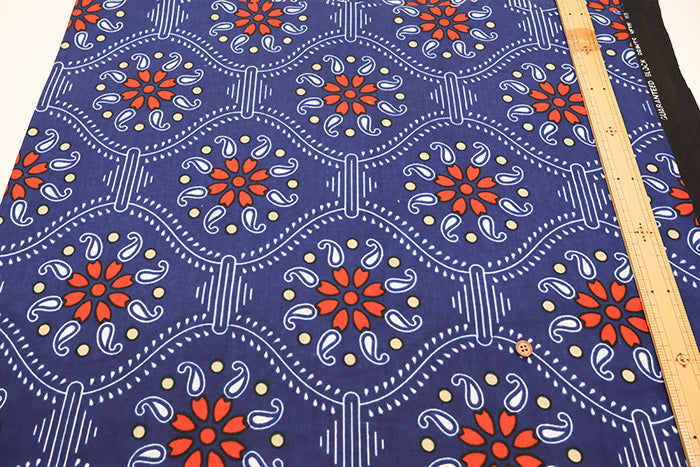 Made in India Cotton African Block Print Fabric - nomura tailor