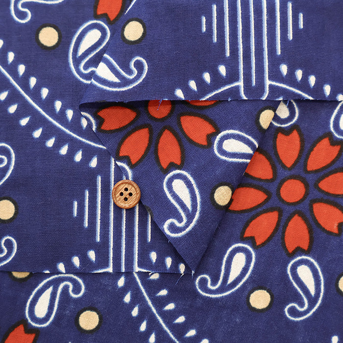 Made in India Cotton African Block Print Fabric - nomura tailor