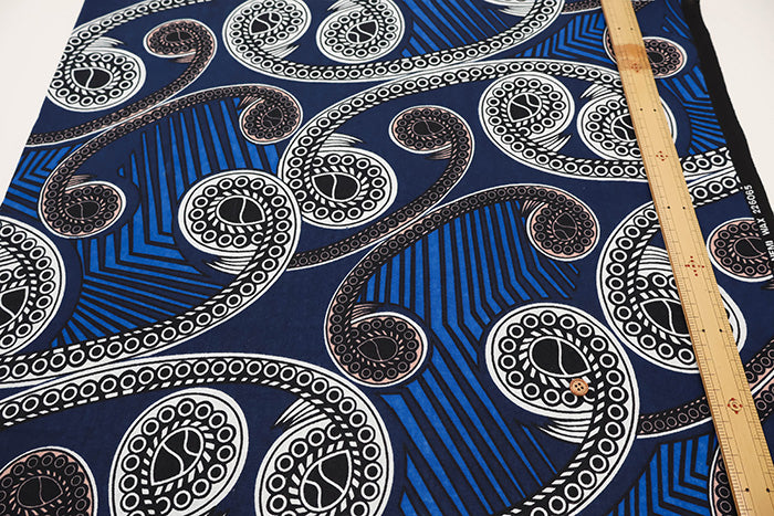 Made in India Cotton African Block Print Fabric - nomura tailor