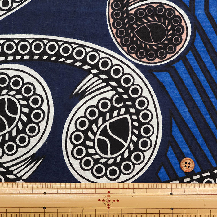 Made in India Cotton African Block Print Fabric - nomura tailor