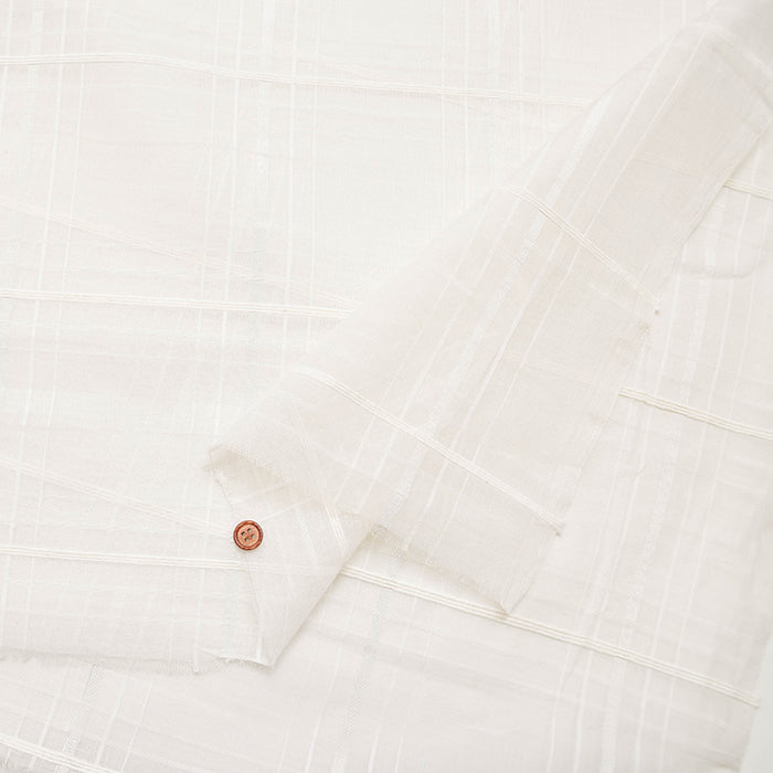 Indian Cotton Voile Dobby Fabric - nomura tailor
