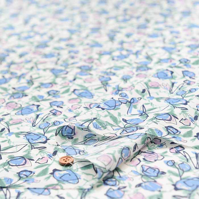 Cotton 60 Lawn Printed Fabric - Flower - nomura tailor