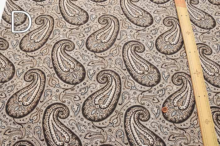 Cotton 40 Broadprint Fabric Paisley - nomura tailor
