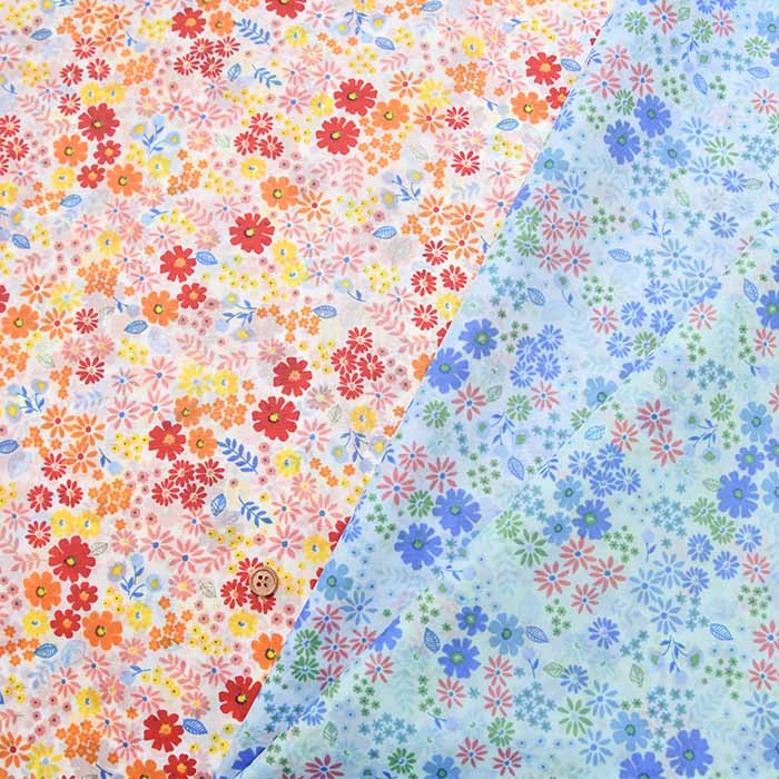 Water-Repellent 190T Nylon Taffeta Print Fabric - Flower - nomura tailor