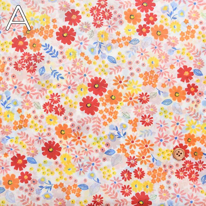 Water-Repellent 190T Nylon Taffeta Print Fabric - Flower - nomura tailor