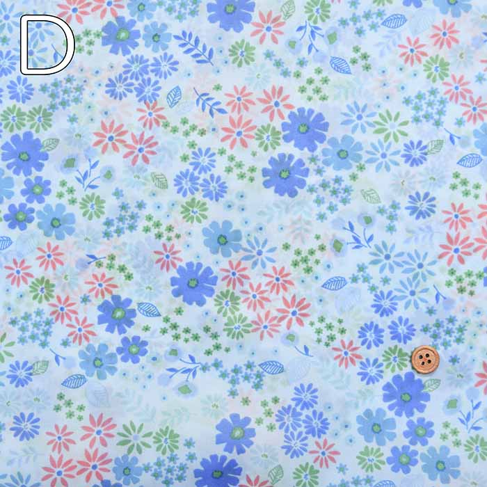 Water-Repellent 190T Nylon Taffeta Print Fabric - Flower - nomura tailor