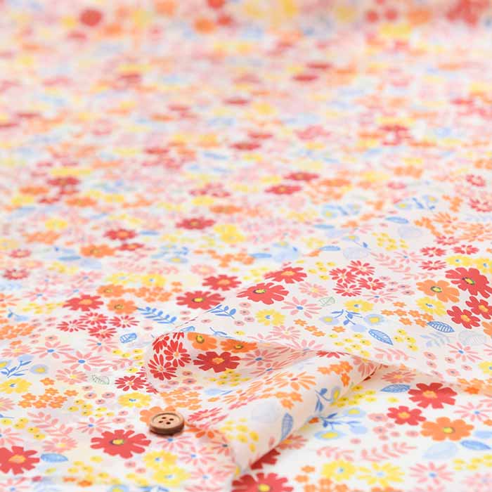 Water-Repellent 190T Nylon Taffeta Print Fabric - Flower - nomura tailor