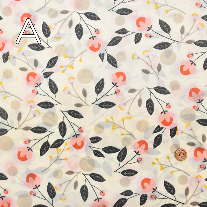 Water-Repellent 190-Denier Nylon Taffeta Printed Fabric - Flower - nomura tailor