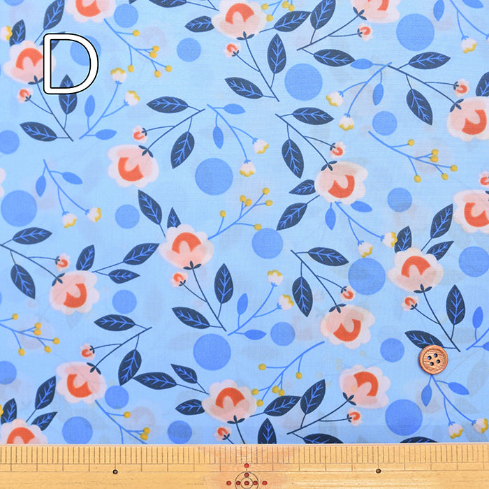 Water-Repellent 190-Denier Nylon Taffeta Printed Fabric - Flower - nomura tailor