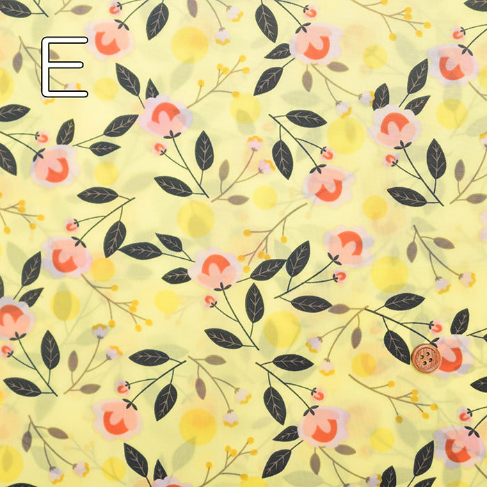 Water-Repellent 190-Denier Nylon Taffeta Printed Fabric - Flower - nomura tailor