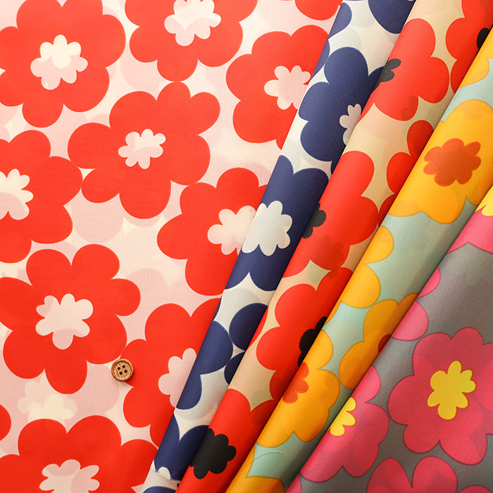 Water Repellent Nylon Taffeta Print Fabric - Nordic Flower - nomura tailor