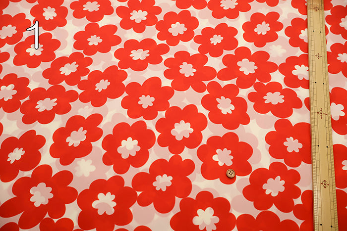 Water Repellent Nylon Taffeta Print Fabric - Nordic Flower - nomura tailor