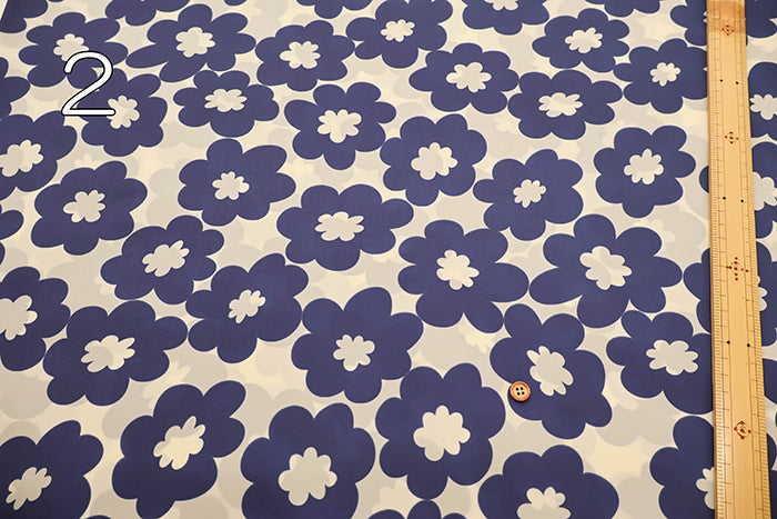 Water Repellent Nylon Taffeta Print Fabric - Nordic Flower - nomura tailor