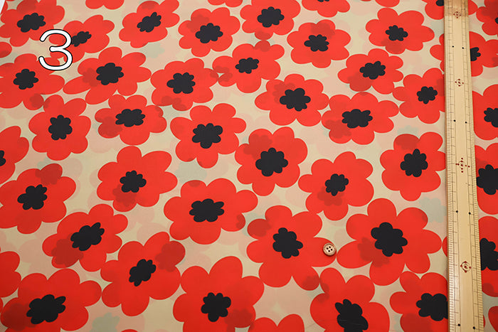 Water Repellent Nylon Taffeta Print Fabric - Nordic Flower - nomura tailor