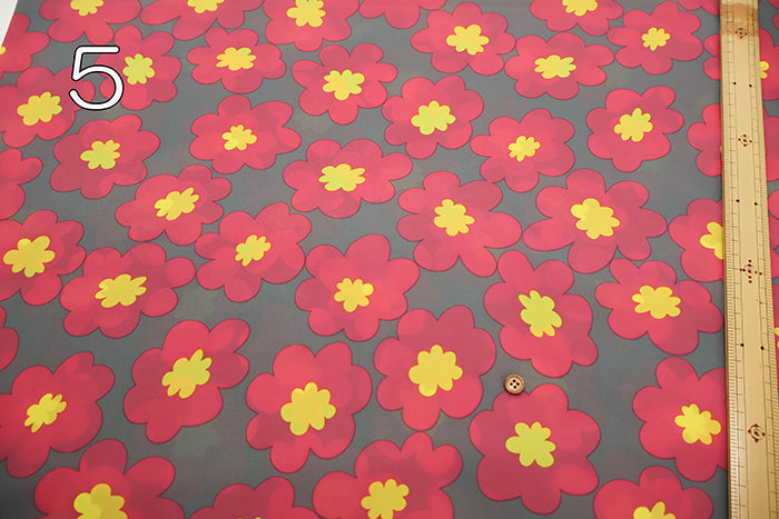 Water Repellent Nylon Taffeta Print Fabric - Nordic Flower - nomura tailor