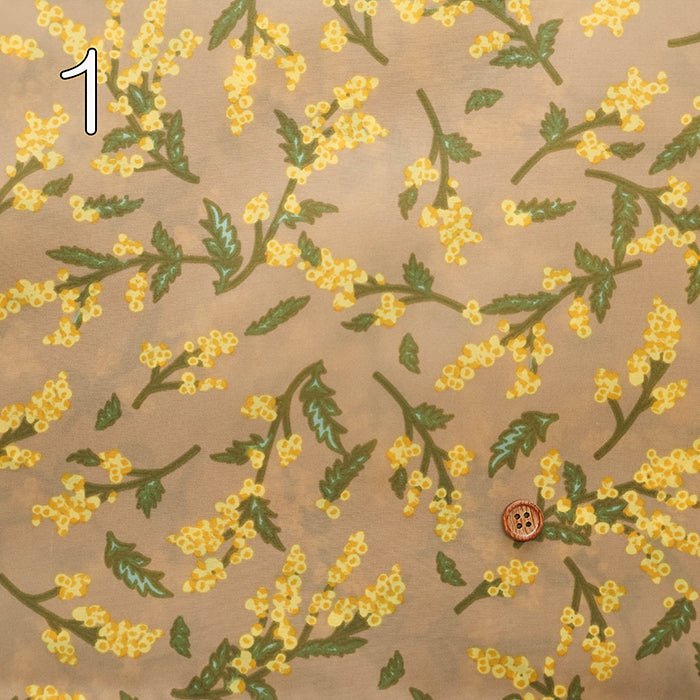 Water Repellent Nylon Taffeta Print Fabric - Mimosa - nomura tailor