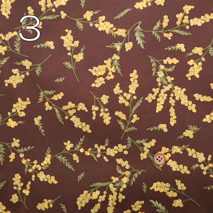 Water Repellent Nylon Taffeta Print Fabric - Mimosa - nomura tailor
