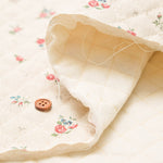 C/L Canvas Quilted Fabric (Full Needle) - Flower - nomura tailor