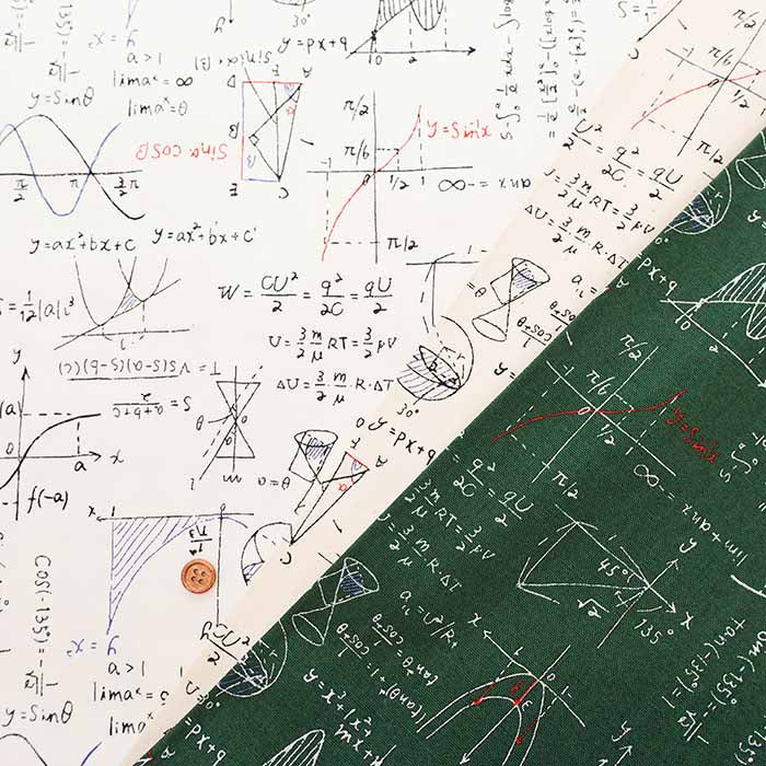 Cotton Oxford Fabric - Mathematical formula - nomura tailor