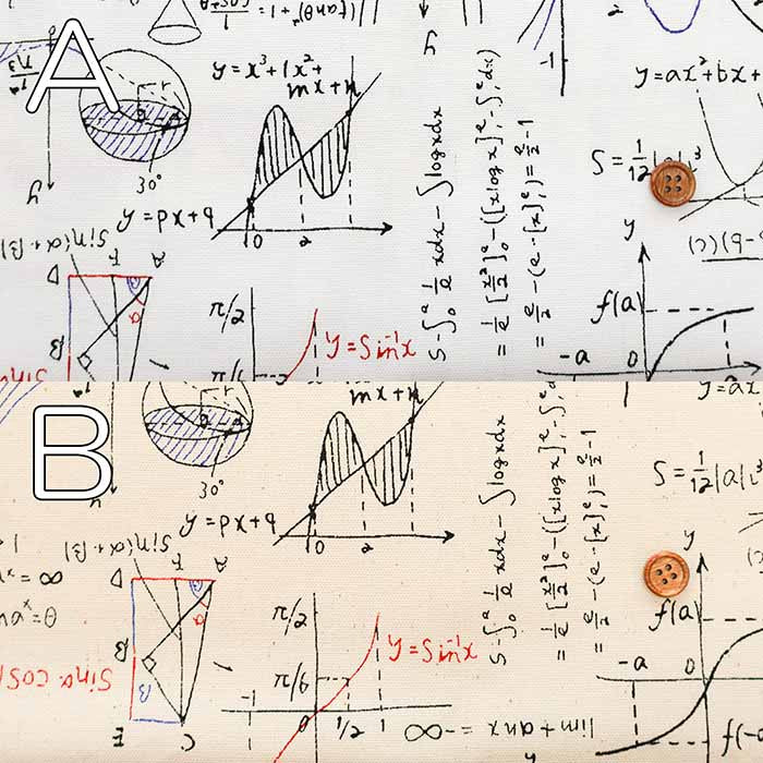 Cotton Oxford Fabric - Mathematical formula - nomura tailor