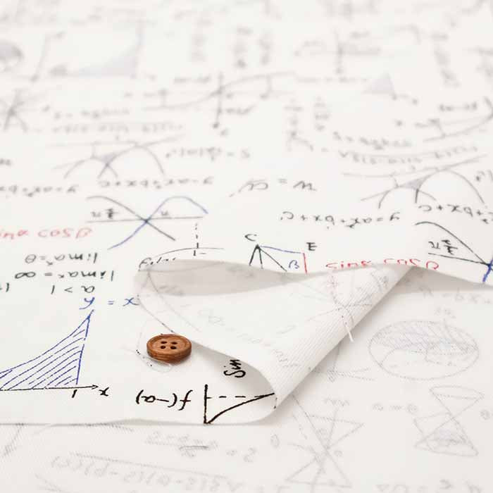 Cotton Oxford Fabric - Mathematical formula - nomura tailor