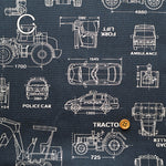 Cotton Oxford Fabric - Working Vehicles - nomura tailor