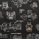 Cotton Oxford Fabric - Working Vehicles - nomura tailor