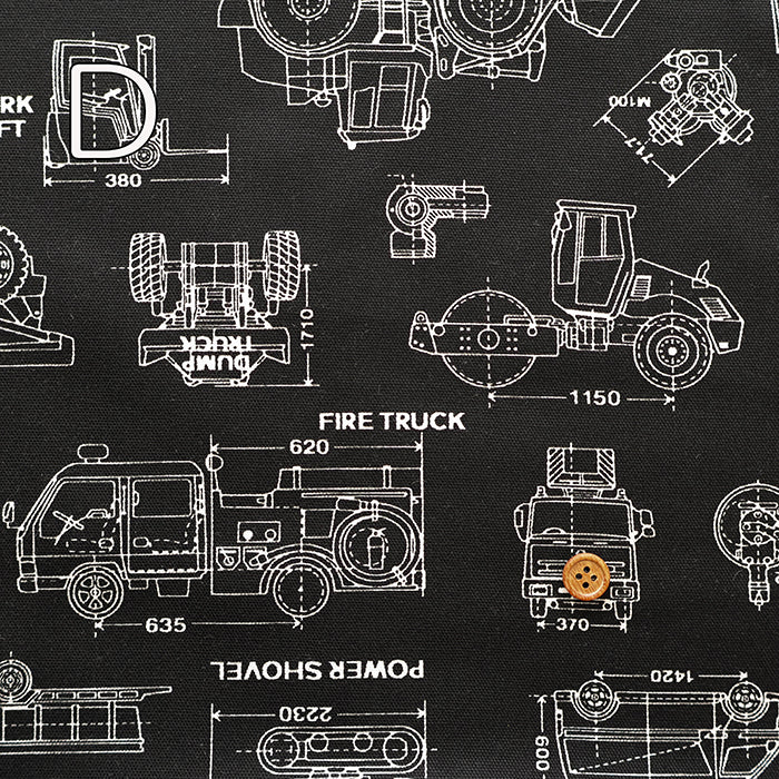 Cotton Oxford Fabric - Working Vehicles - nomura tailor