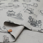 Cotton Oxford Fabric - Working Vehicles - nomura tailor