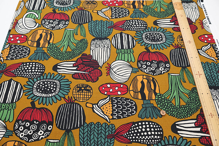 Cotton Oxford Fabric - Vegetable Art - nomura tailor