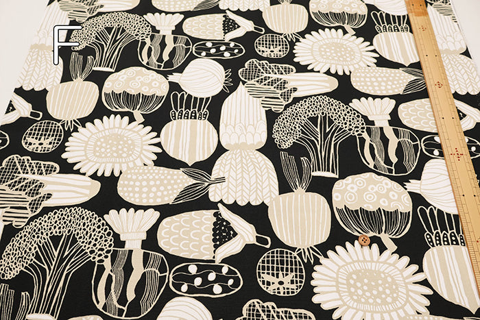 Cotton Oxford Fabric - Vegetable Art - nomura tailor