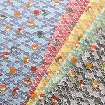 Cotton Scare Printed Fabric - Nuno-wari, Waves and Shiba Dog - nomura tailor