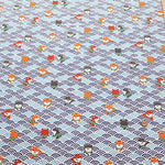 Cotton Scare Printed Fabric - Nuno-wari, Waves and Shiba Dog - nomura tailor