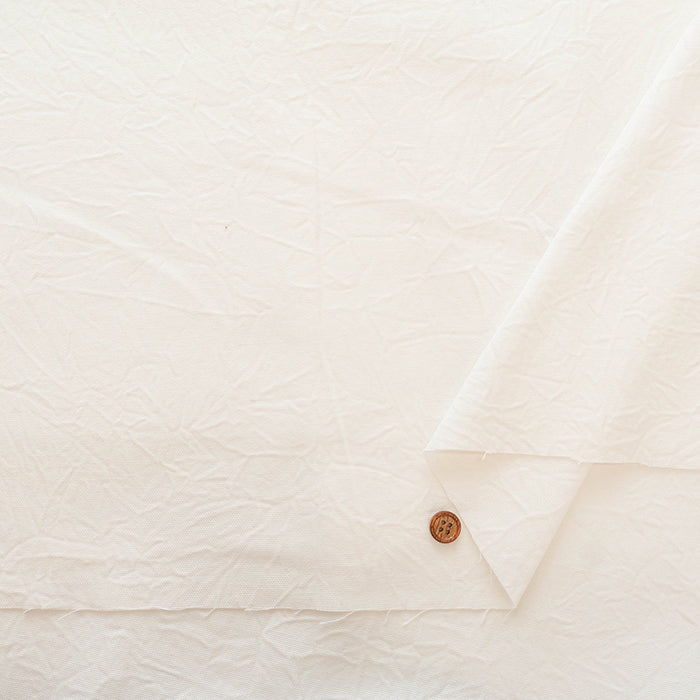 Hand Washed Cotton Vintage Oxford Aranami Fabric - Plain - nomura tailor
