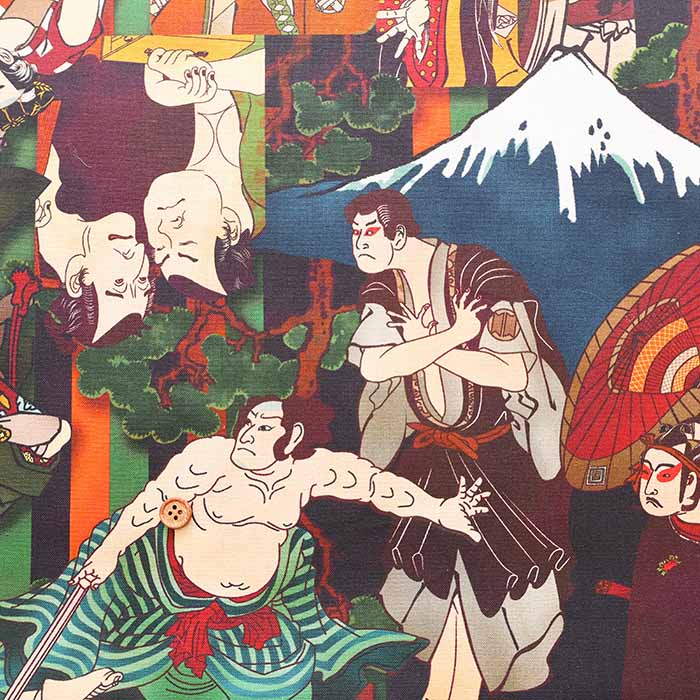 Made in China Cotton  Muslin Inkjet-Print - Kabuki - nomura tailor