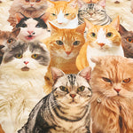 Made in China Cotton Muslin Inkjet-printed Fabric - Lots of Cats - nomura tailor